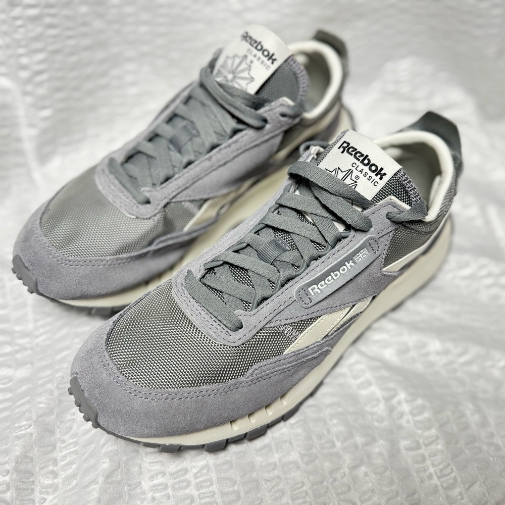 Reebok Classic Gray and White Sneakers